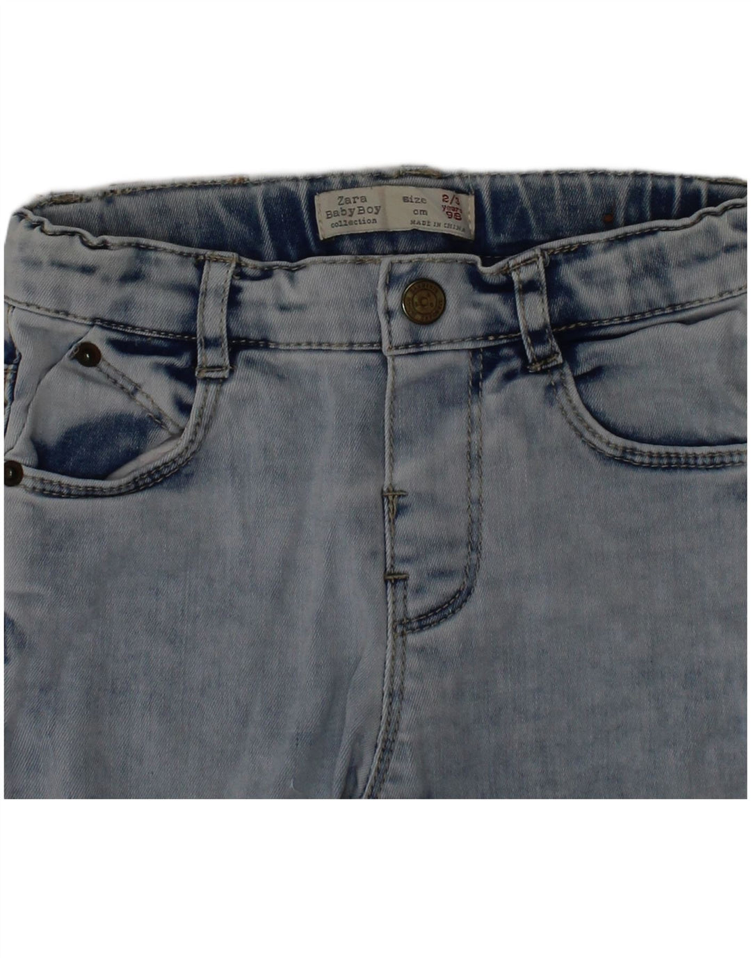 Zara Boys Slim Jeans 2-3 År W20 L13 Blå Bomuld