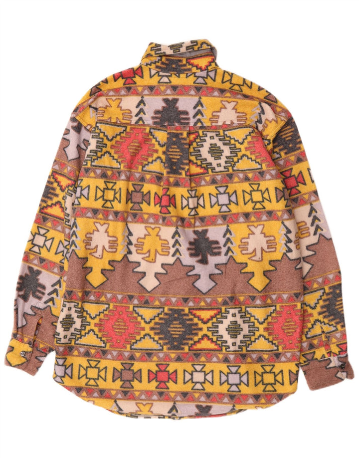 Syndig Herre Fleece Flanellskjorte Stor Flerfarvet Geometrisk