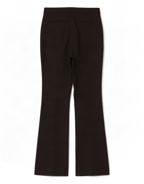 MINT VELVET Womens Flare Chino Trousers UK 12 Medium W30 L32 Black Cotton