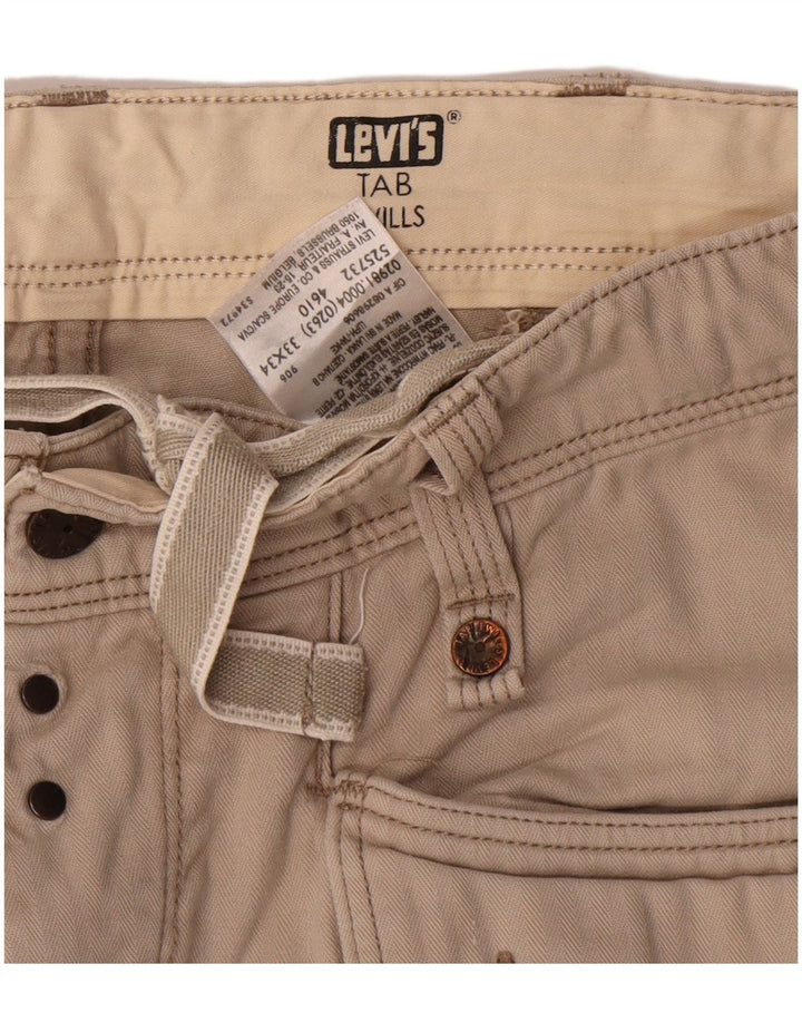 Levi's Straight Cargo-bukser til mænd W33 L34 Beige Bomuld