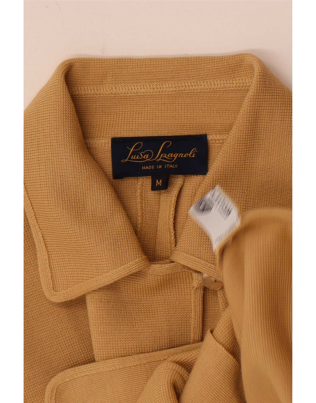 Luisa Spagnoli Dame Cardigan Sweater UK 14 Medium Beige Uld