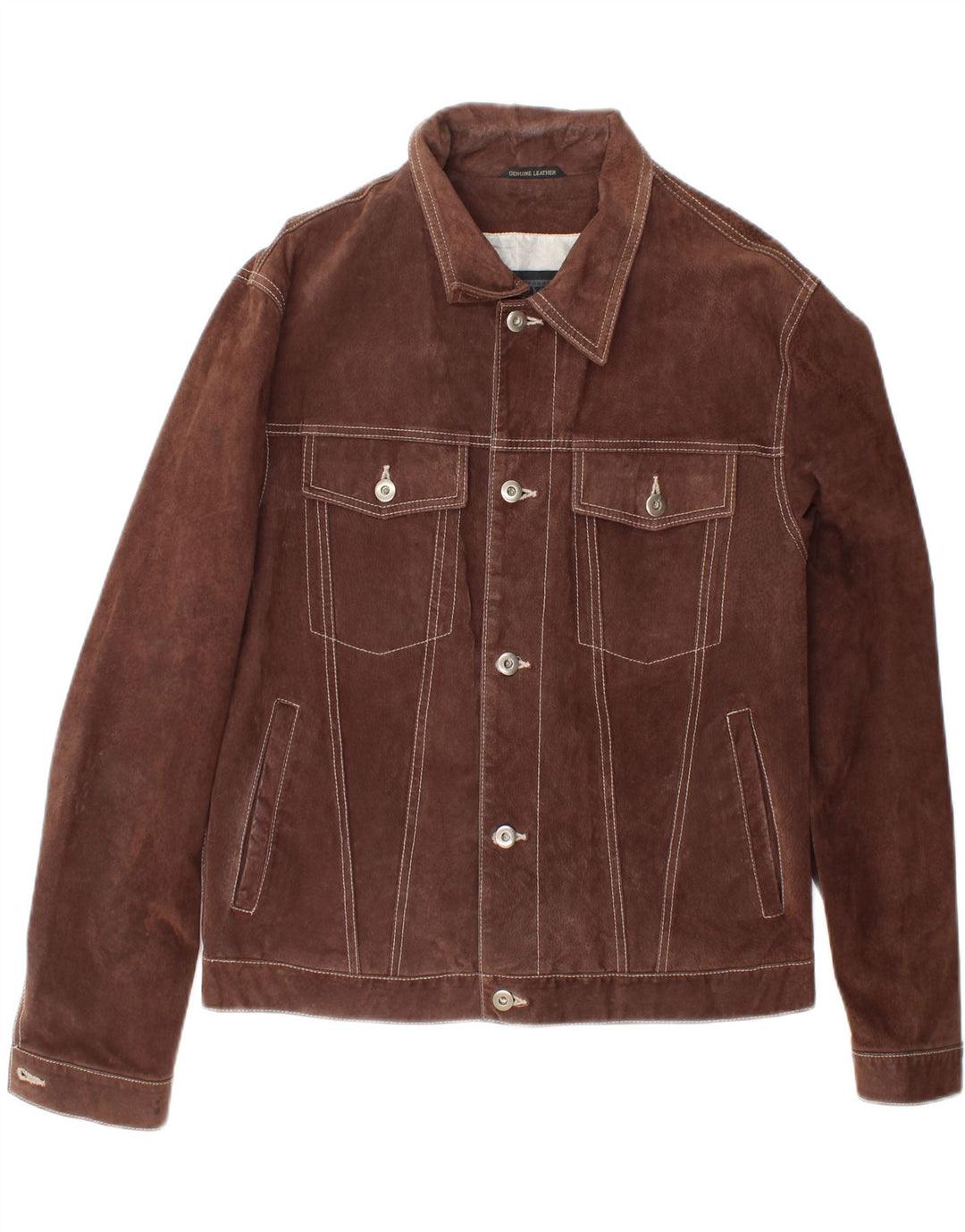 Metropolitan Herre Bomber Ruskindsjakke IT 48 Medium Brun Læder