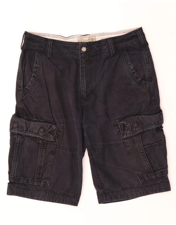 Fat Face Herre Cargo Shorts W34 Large Black Bomuld