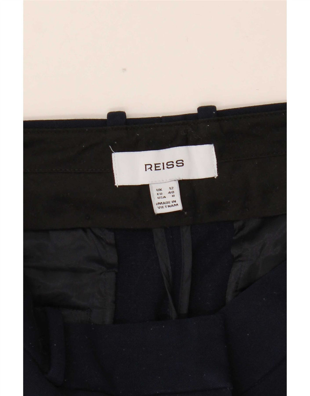 Reiss Slim Chinobukser til kvinder UK 12 Medium W32 L27 Marineblå polyester