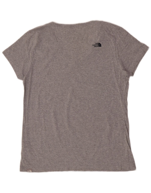 The North Face Dame T-Shirt Top UK 18 XL Grå Bomuld