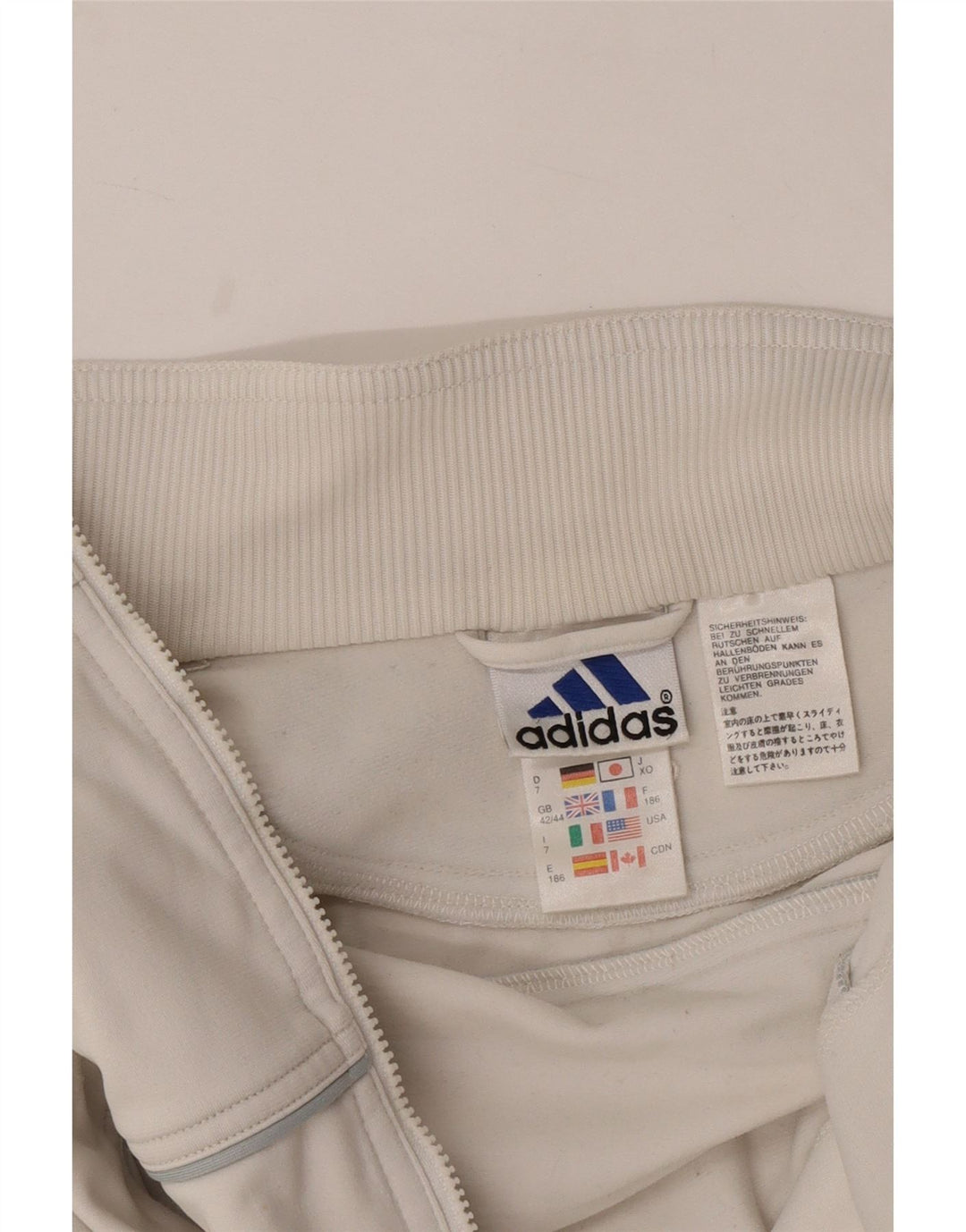 ADIDAS Træningsdragt til mænd Topjakke UK 42/44 Stor hvid polyester