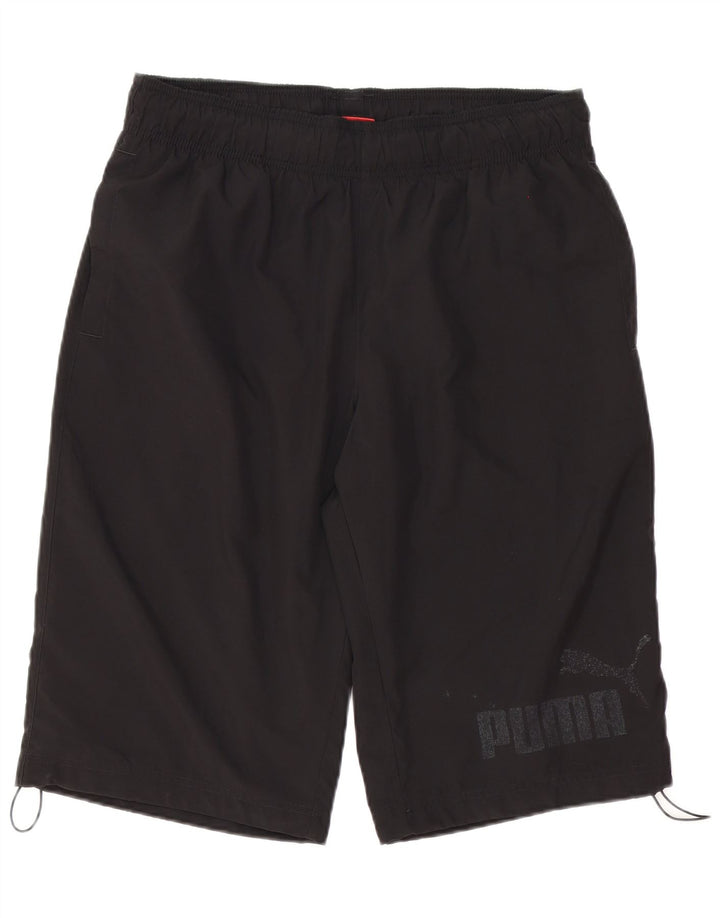 Puma Herre grafiske sportsshorts store sorte polyester