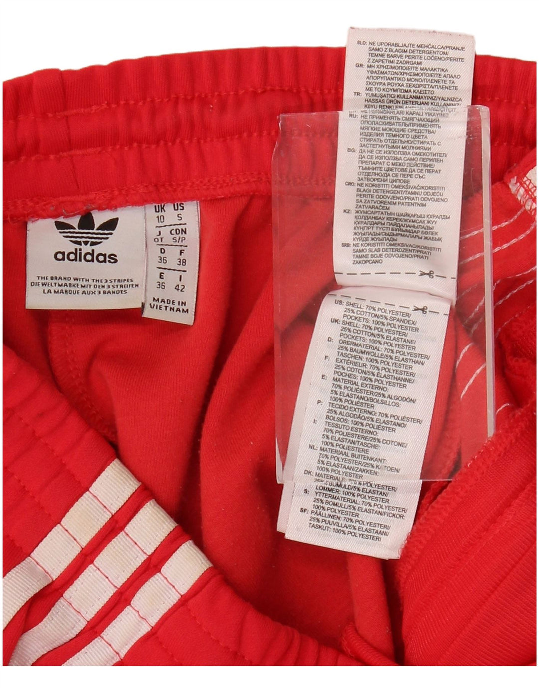 ADIDAS Træningsdragtsbukser til kvinder UK 10 Lille rød polyester
