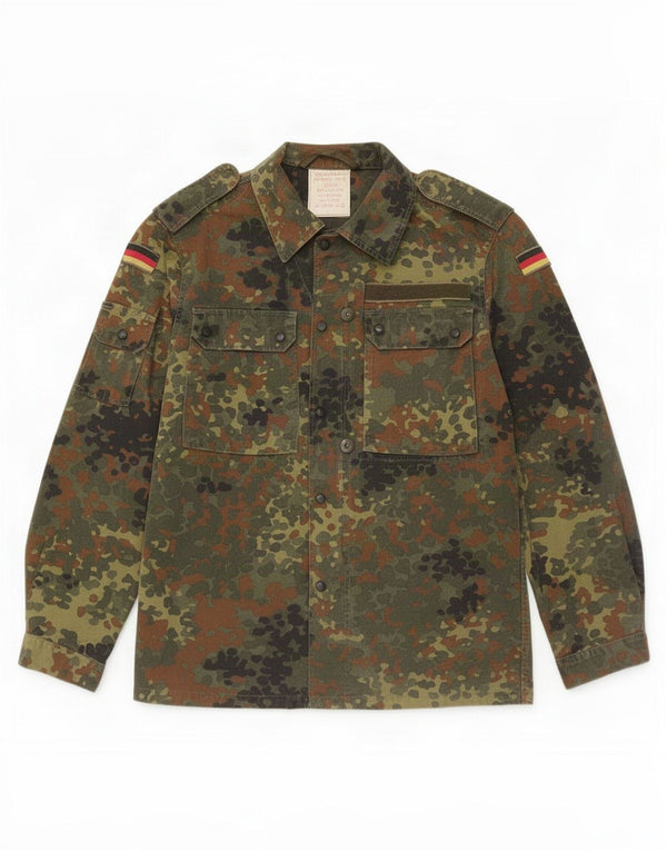 Vintage Herre Military Jacket UK 36 Small Khaki Camouflage Cotton