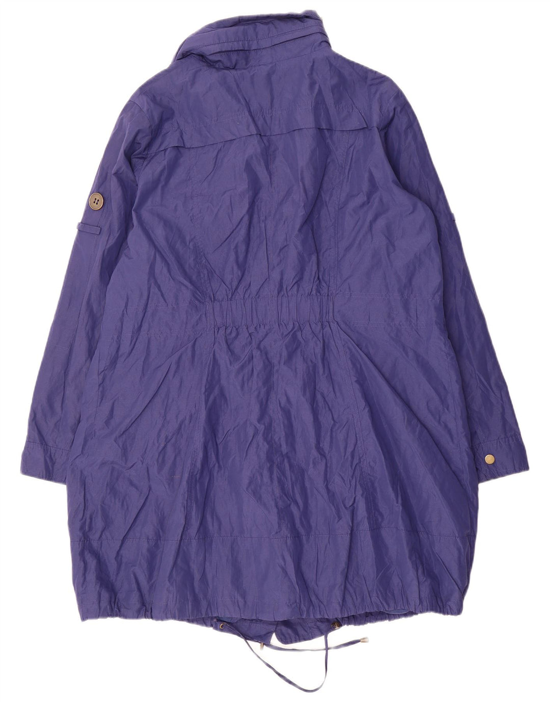 Marks & Spencer Dame Oversized Regnfrakke UK 20 2XL Blå Bomuld