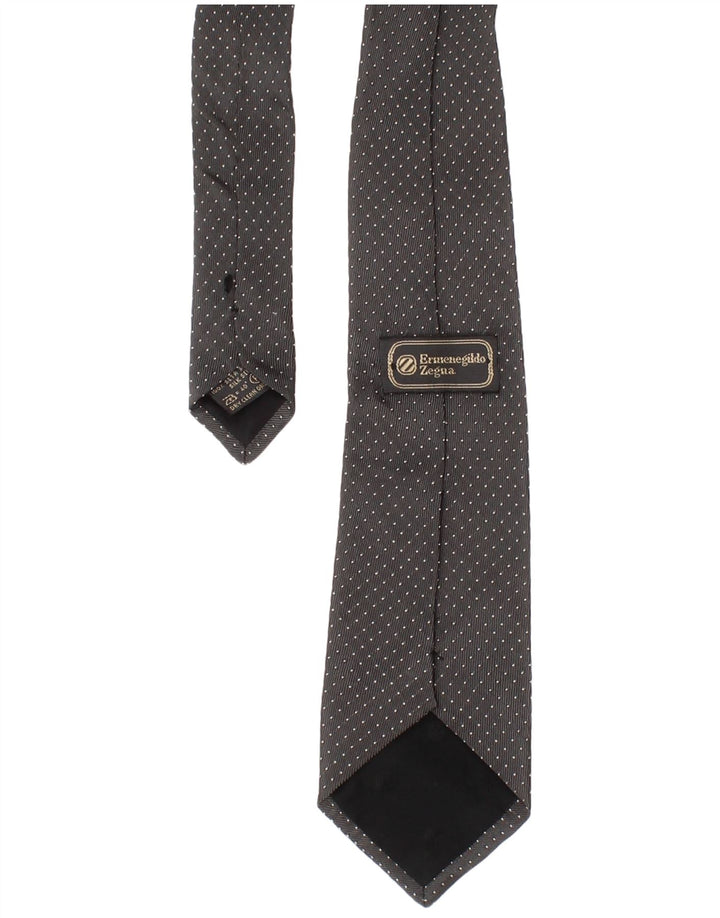 Ermenegildo Zegna Herre Slips One Size Grå Plettet Silke Classic