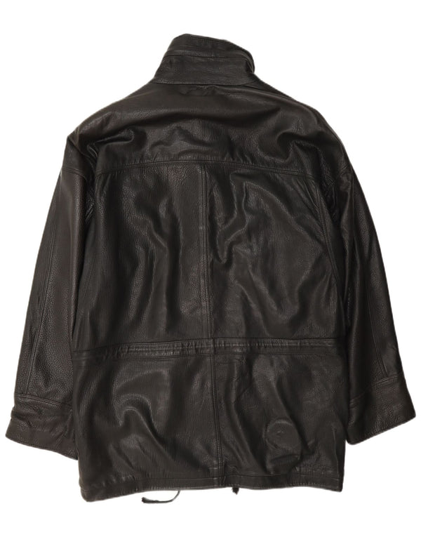 Pierre Cardin Herre Læderjakke UK 42 XL Sort