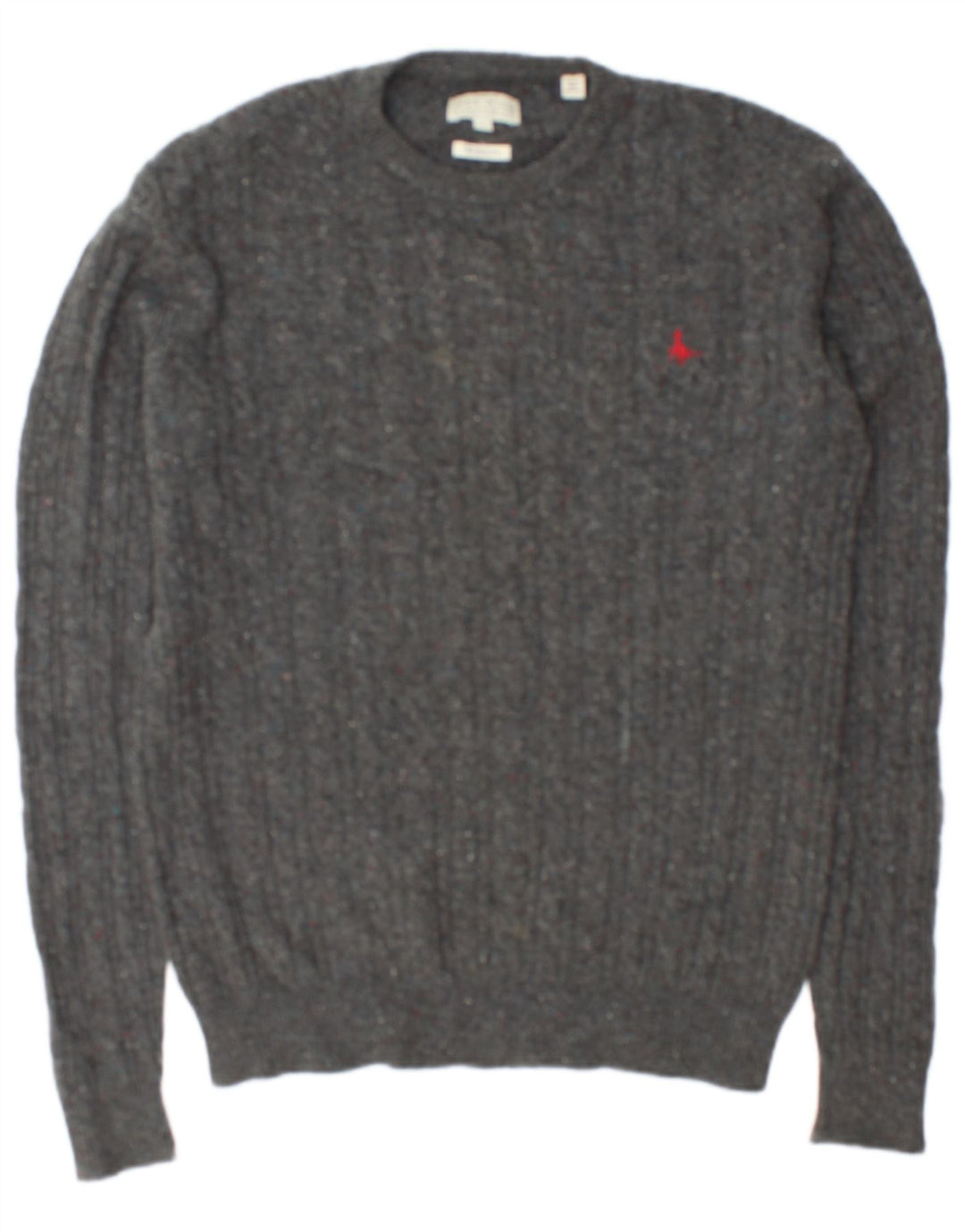 Jack Wills Herre The Marlow Crew Neck Jumper Sweater Medium Grey Flecked