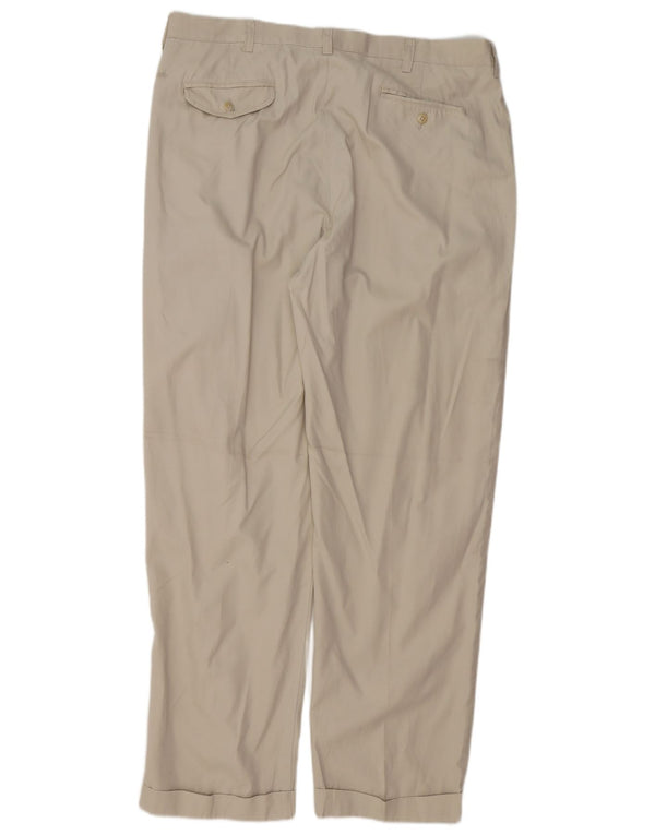POLO RALPH LAUREN Mens Pegged Chino Trousers W38 L32 Beige Cotton