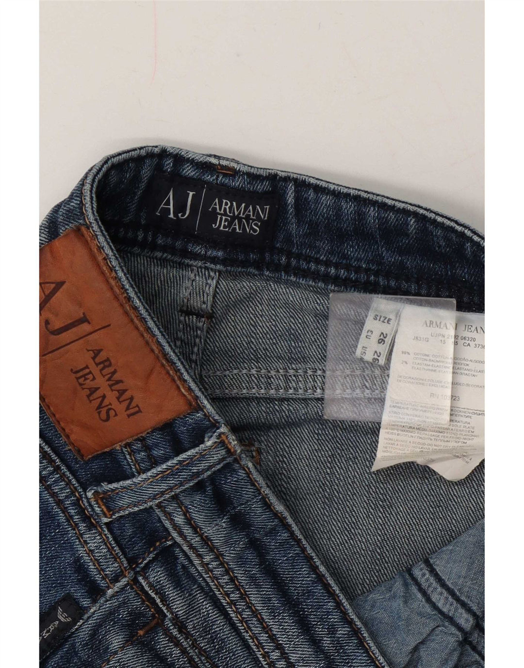Armani Dame Slim Bootcut Jeans W26 L29 Blå Bomuld