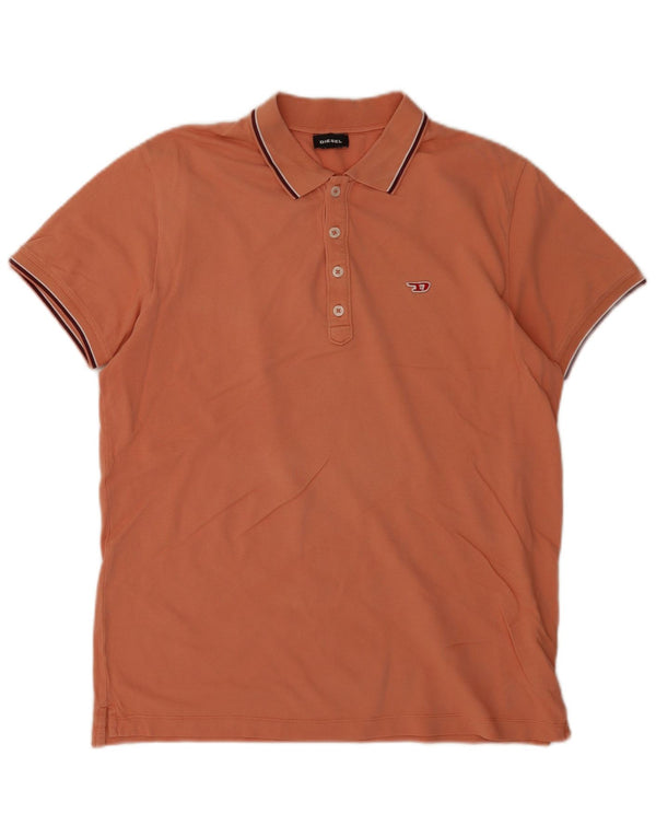 Diesel Herre Polo Shirt Large Orange