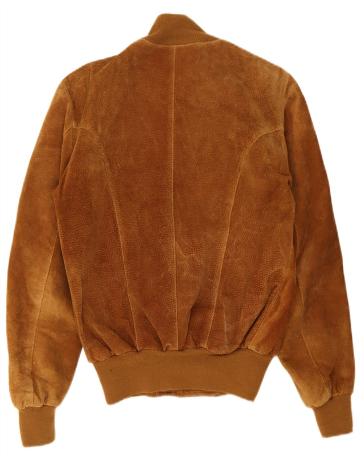 Vintage Dame Ruskind Bomber Jacket UK 10 Small Brown