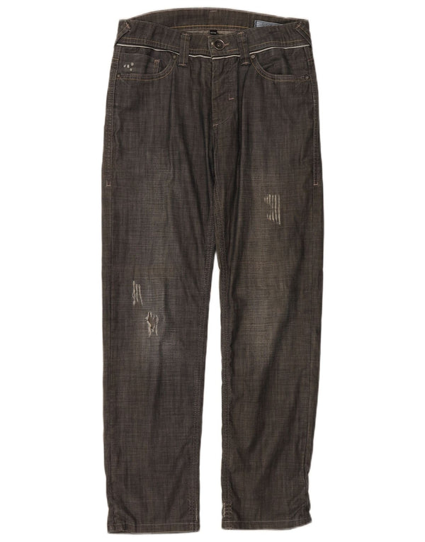 Jack & Jones Herre Distressed Straight Jeans W30 L29 Grå