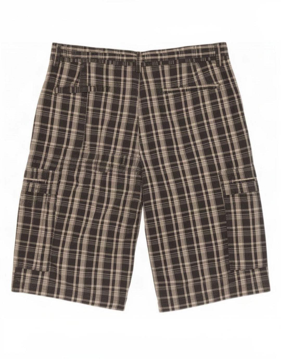 Marks & Spencer Herre Autograph Cargo Shorts Medium W32 Grå Plaid Bomuld