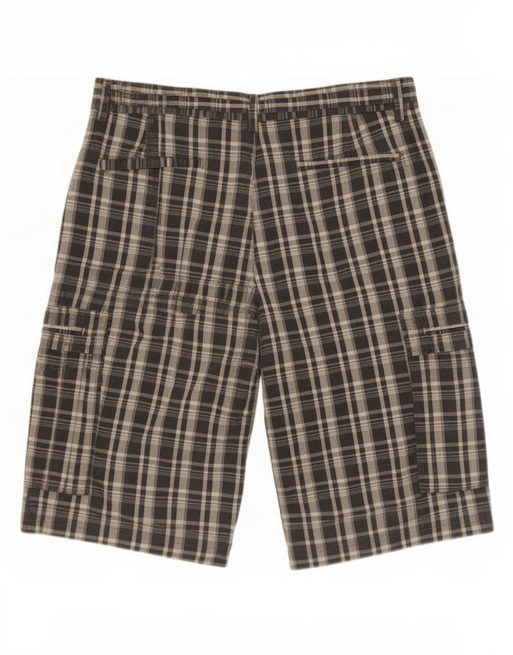 Marks & Spencer Herre Autograph Cargo Shorts Medium W32 Grå Plaid Bomuld