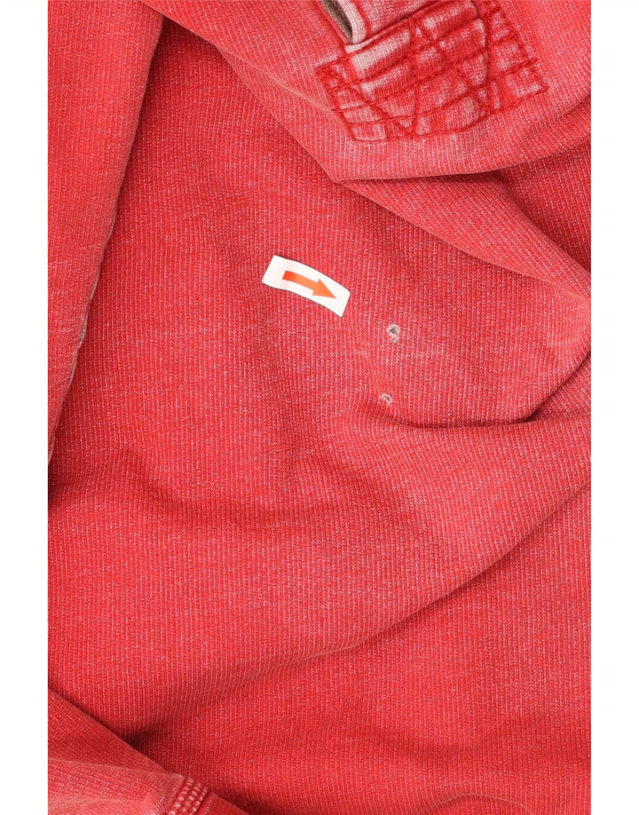 Fat Face Herre Polo Neck Sweatshirt Jumper Medium Rød Bomuld