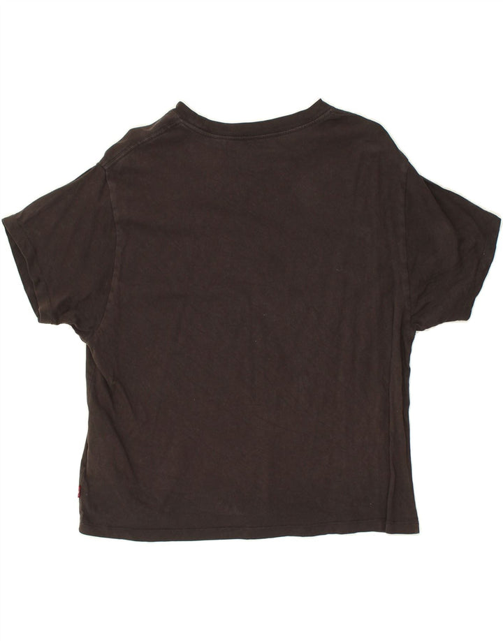 LEVI'S Womens Graphic T-Shirt Top UK 14 Medium Black Cotton | Vintage Levi's | Thrift | Second-Hand Levi's | Used Clothing | Messina Hembry 