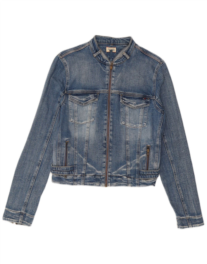 Tommy Hilfiger Dame denimjakke UK 14 Stor Blå Bomuld
