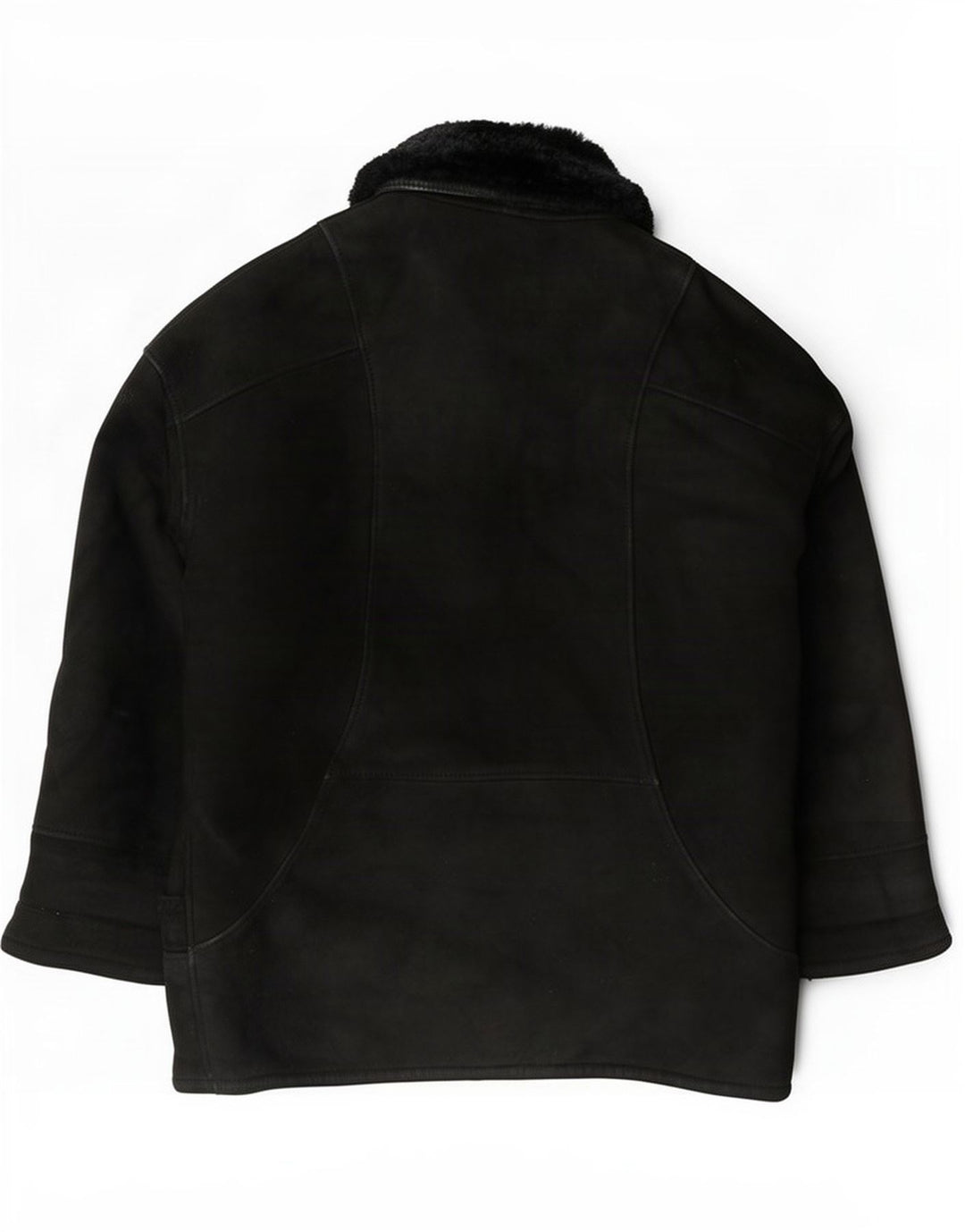 Vintage Dame Shearling Jacket IT 50 2XL Sort