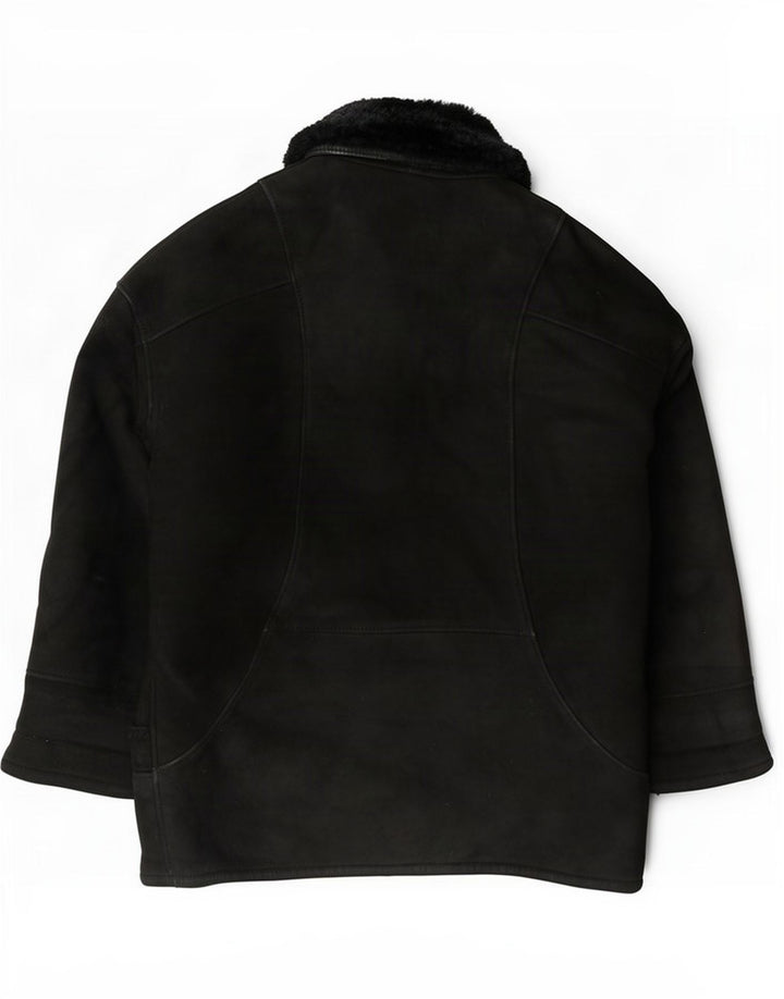 Vintage Dame Shearling Jacket IT 50 2XL Sort