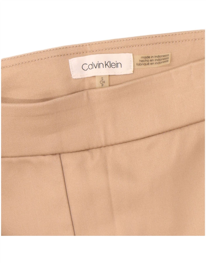 Calvin Klein Dame Skinny Trousers Small W27 L28 Beige Polyester
