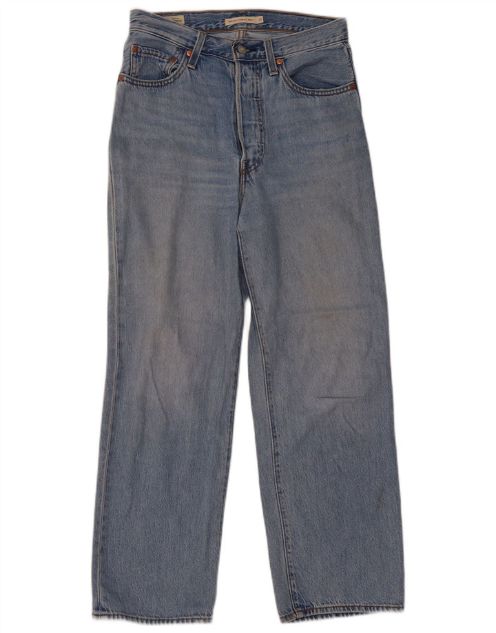 LEVI'S Dame Ribcage Straight Jeans W27 L27 Blå Bomuld