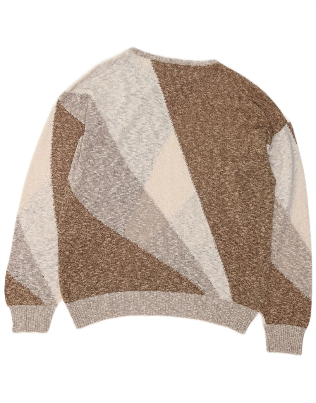 Panizza herre rund hals sweater stor flerfarvet farveblok