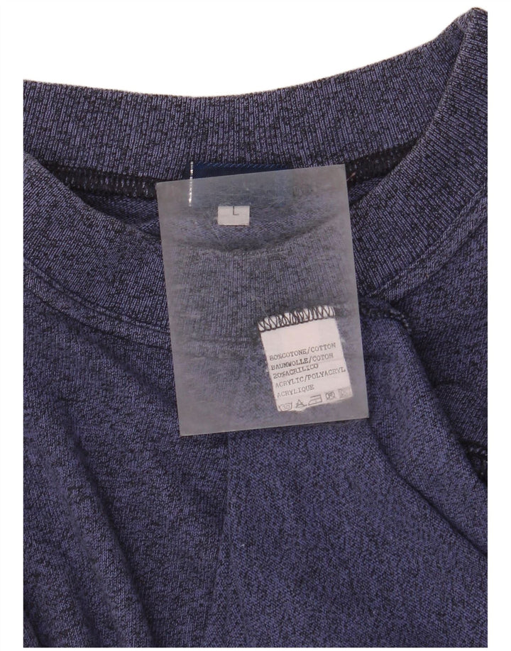 Asics Herre grafisk T-shirt Top Stor Marineblå Flecked Bomuld