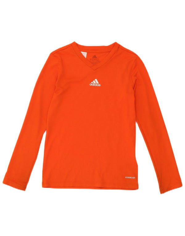 Adidas Boys Aeroready Top Langærmet 11-12 År Orange Polyester