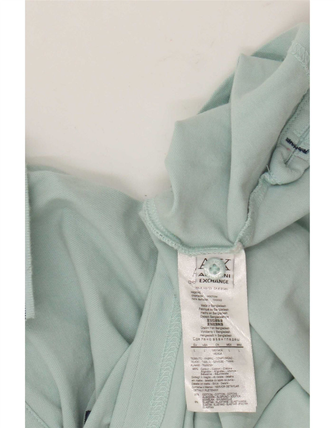 Armani Exchange Herre Polo Shirt Stor Blå Bomuld