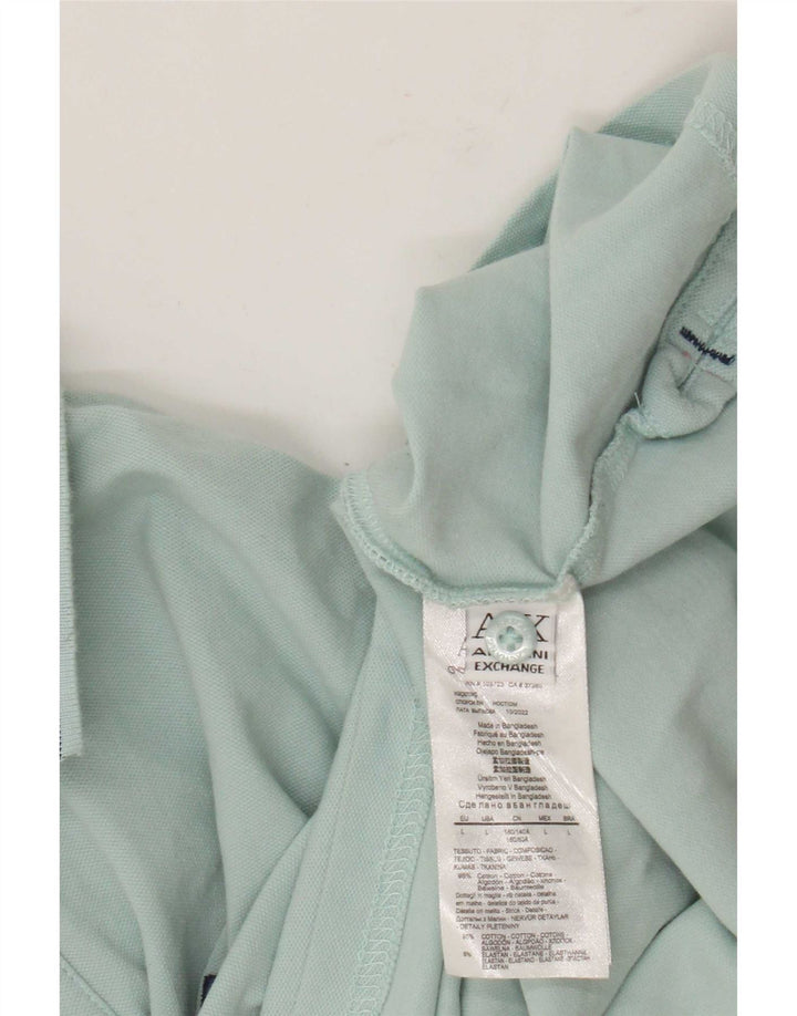 Armani Exchange Herre Polo Shirt Stor Blå Bomuld