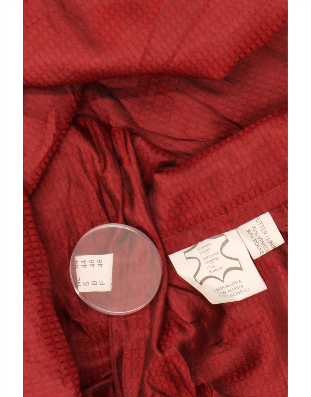 VINTAGE Dame Læderjakke EU 46 XL Burgundy Læder