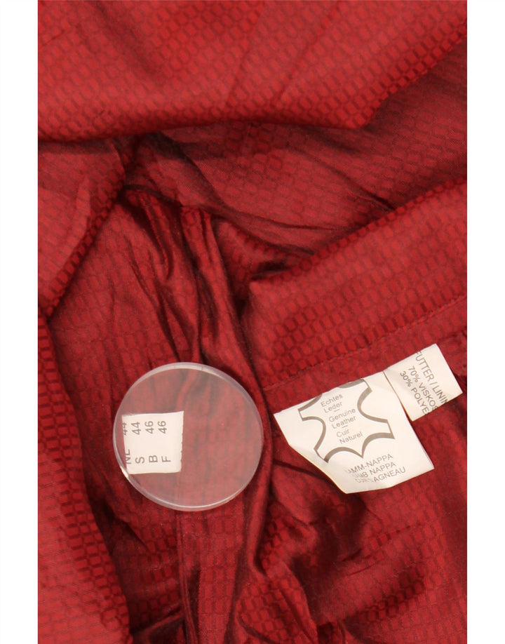 VINTAGE Dame Læderjakke EU 46 XL Burgundy Læder