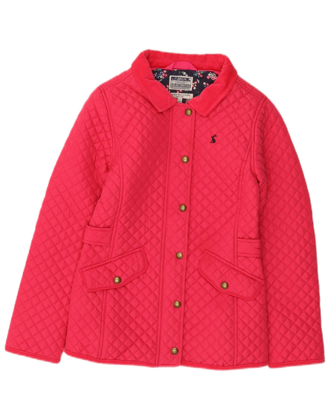 JOULES Pige Quiltet Jakke 11-12 År Pink Polyester