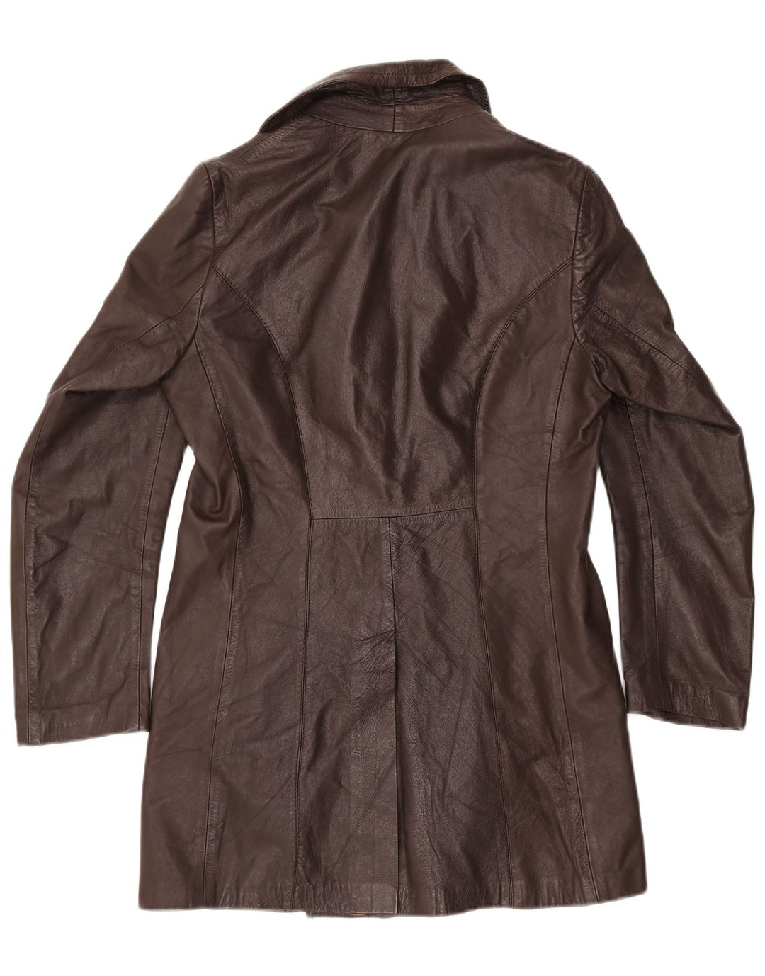 VINTAGE Læderfrakke til kvinder IT 50 XL Brun