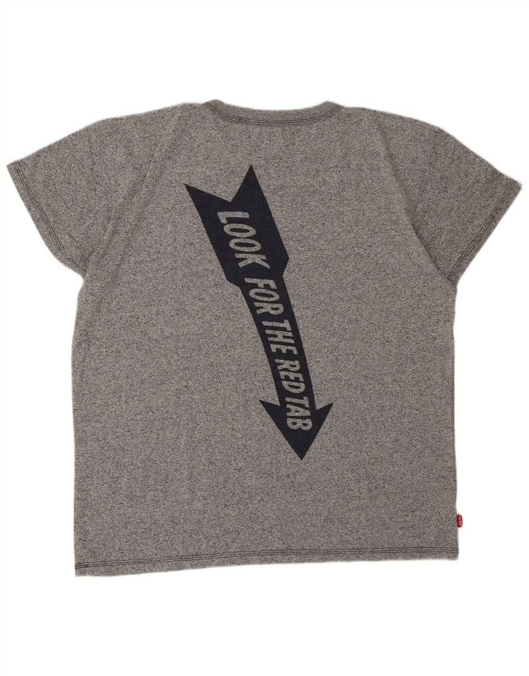 LEVI'S Mens Standard Fit Graphic T-Shirt Top XL Grey Cotton