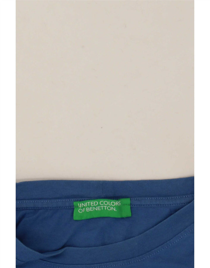 Benetton Dame T-Shirt Top UK 16 Large Blue