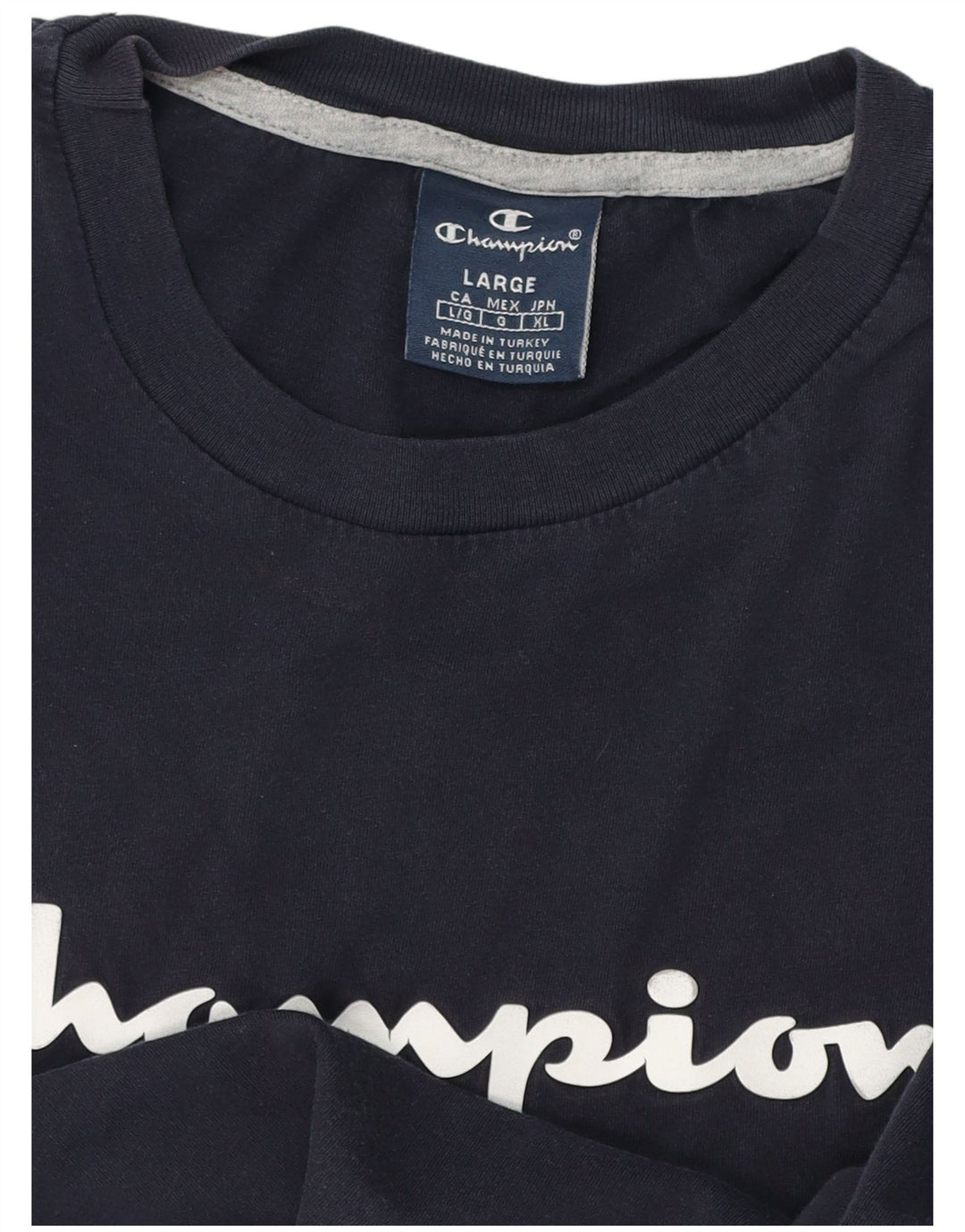 Champion Herre Grafisk T-Shirt Top Stor Marineblå