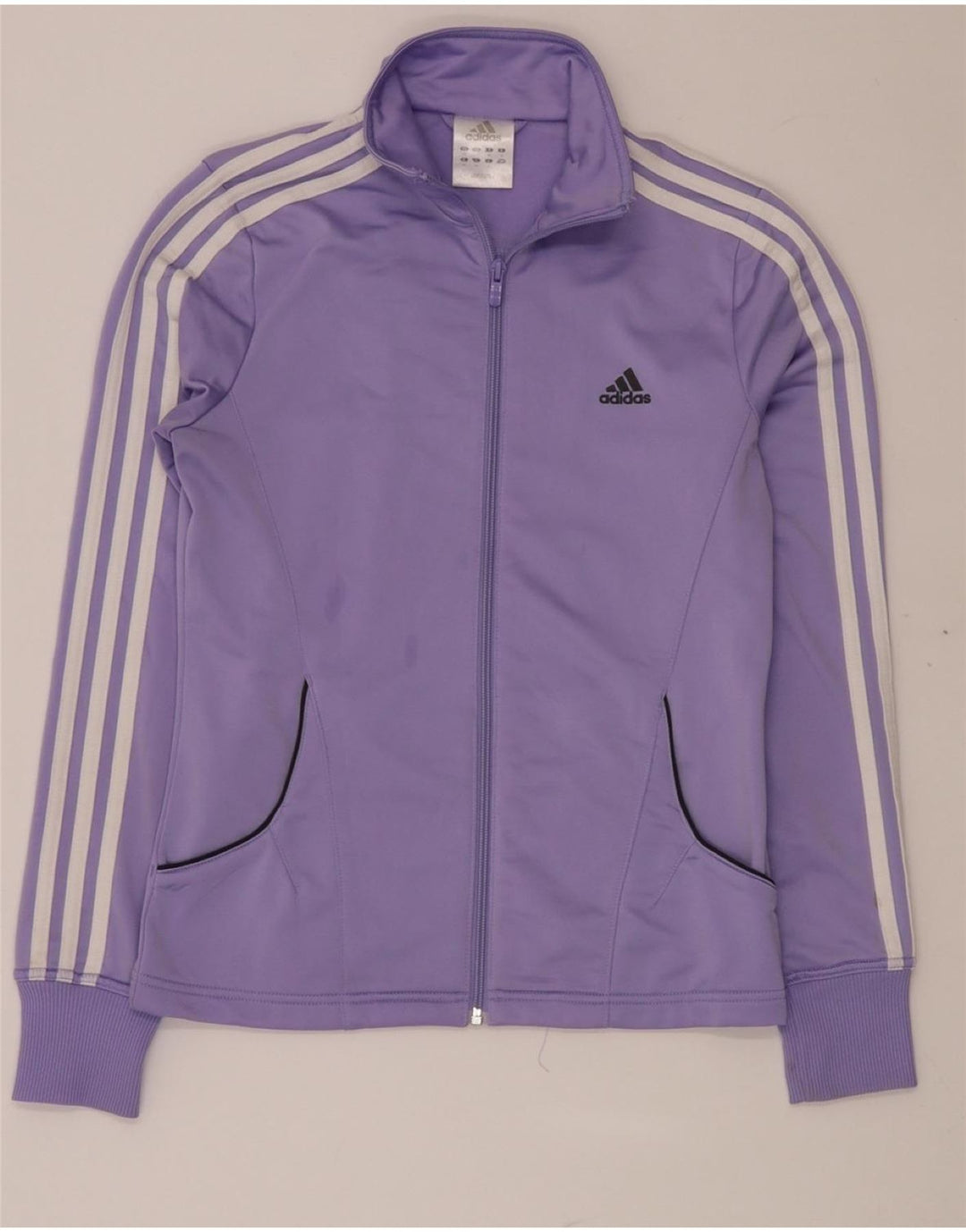 ADIDAS træningsdragt topjakke til kvinder UK 12 Medium Lilla Polyester