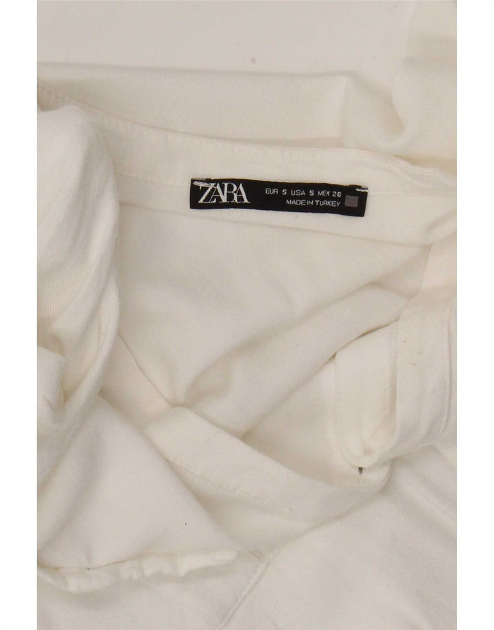 Zara skjortebluse til kvinder UK 10 Small White