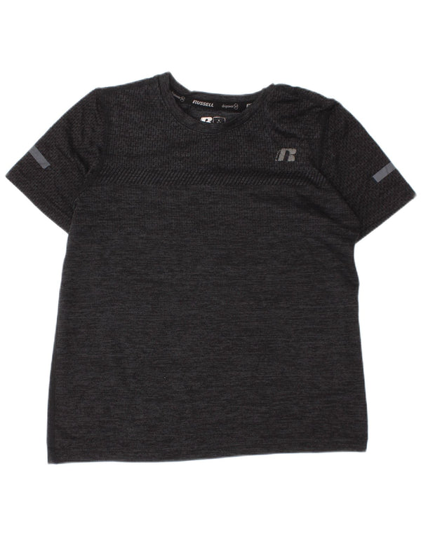 Russell Athletic Boys T-Shirt Top 6-7 år Small Grey Flecked
