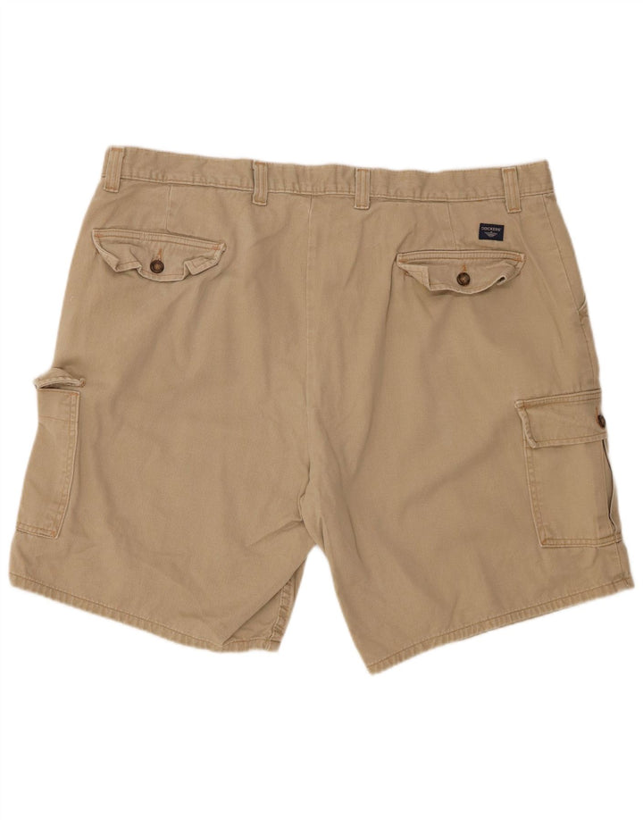 DOCKERS Herre Cargo Shorts W42 2XL Beige Bomuld