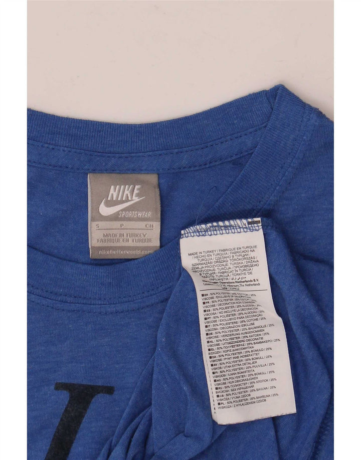 Nike grafisk T-shirt top til mænd, lille blå polyester