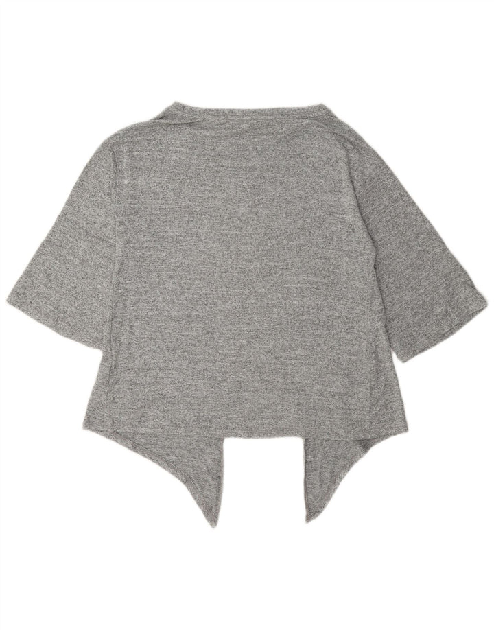 Gap Dame Oversized Asymmetrisk Tunika Top UK 6 XS Grå Flecked Polyester
