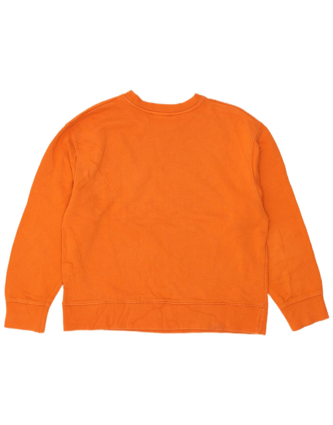 Zara Dame Grafisk Oversized Sweatshirt Jumper UK 10 Small Orange Bomuld